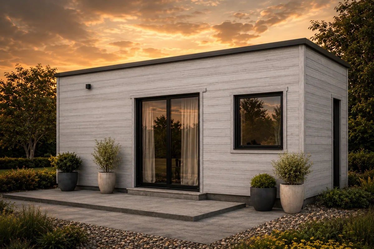 Render de módulo de terminación exterior clara